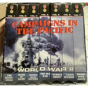 1995~Vintage World War II Campaigns in the Pacific VHS  Volume 1-7 Sets